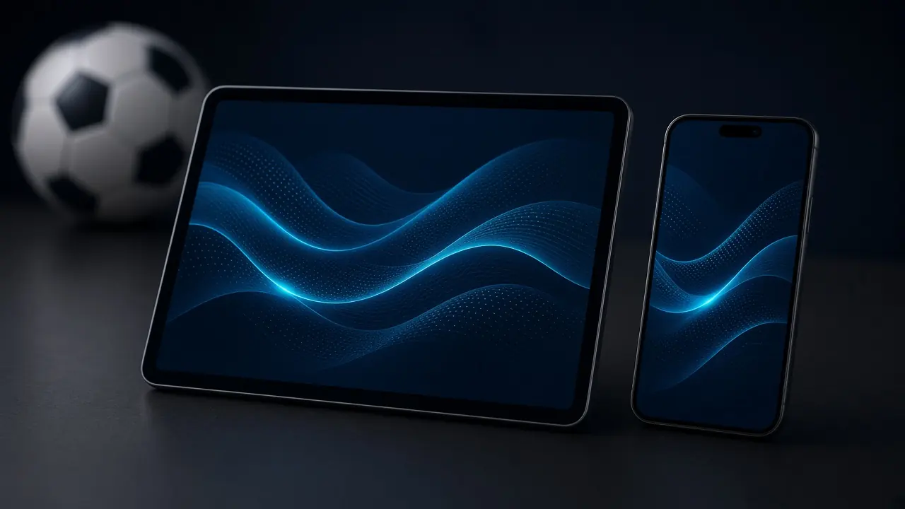 Tablet und Handy mit dunklen Oberflächen